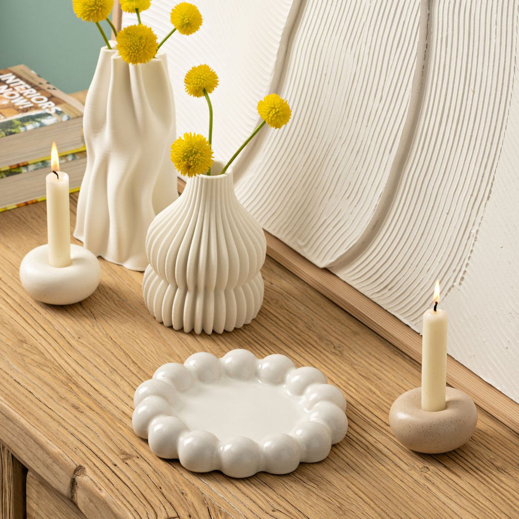 Piatto decorativo ceramica bolle