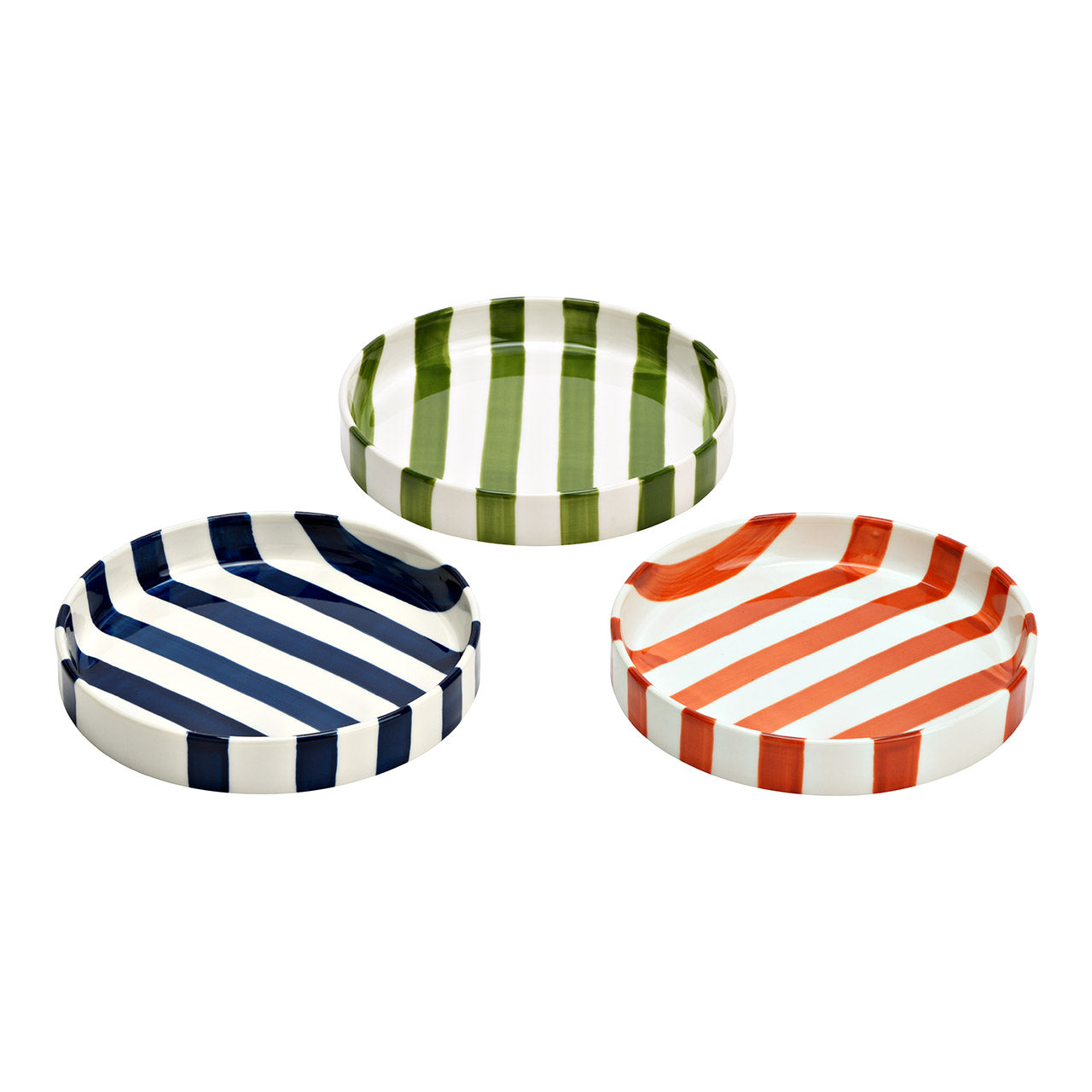 Piatto decorativo a righe