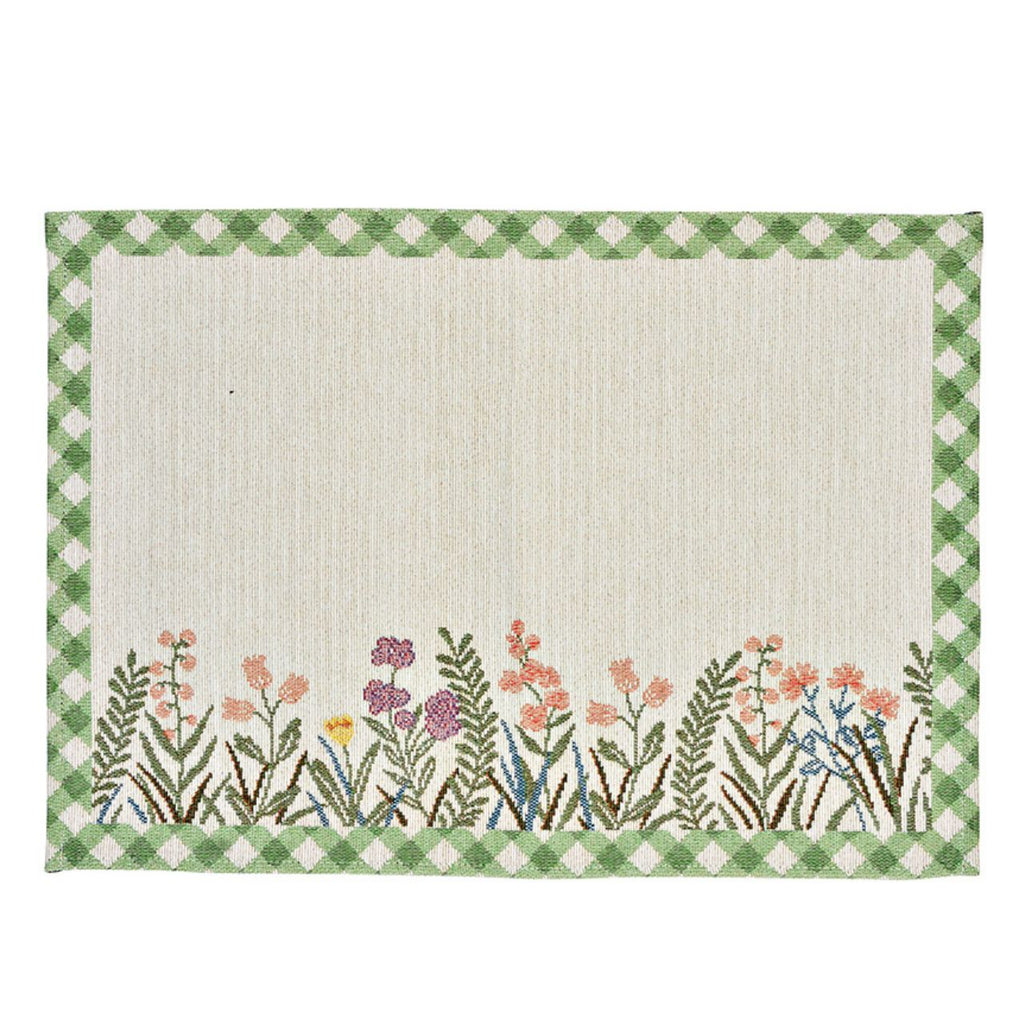 Tovaglietta americana verde con fiori