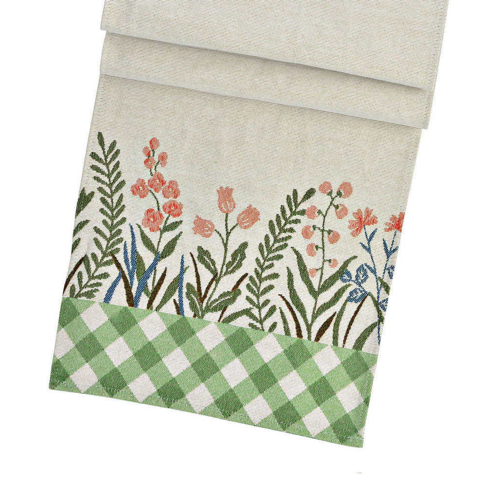 Runner verde con fiori