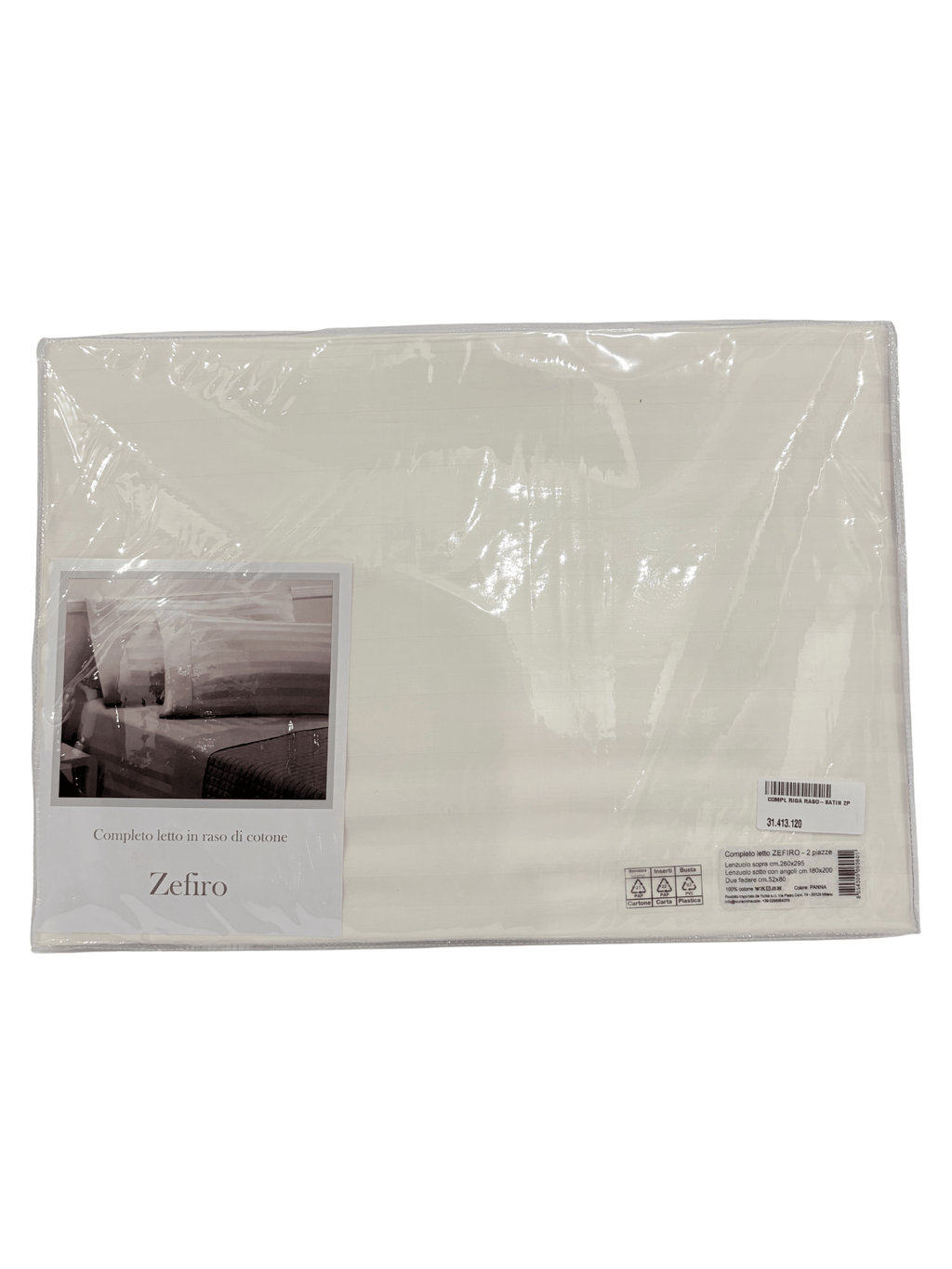 Completo matrimoniale raso di cotone Zefiro