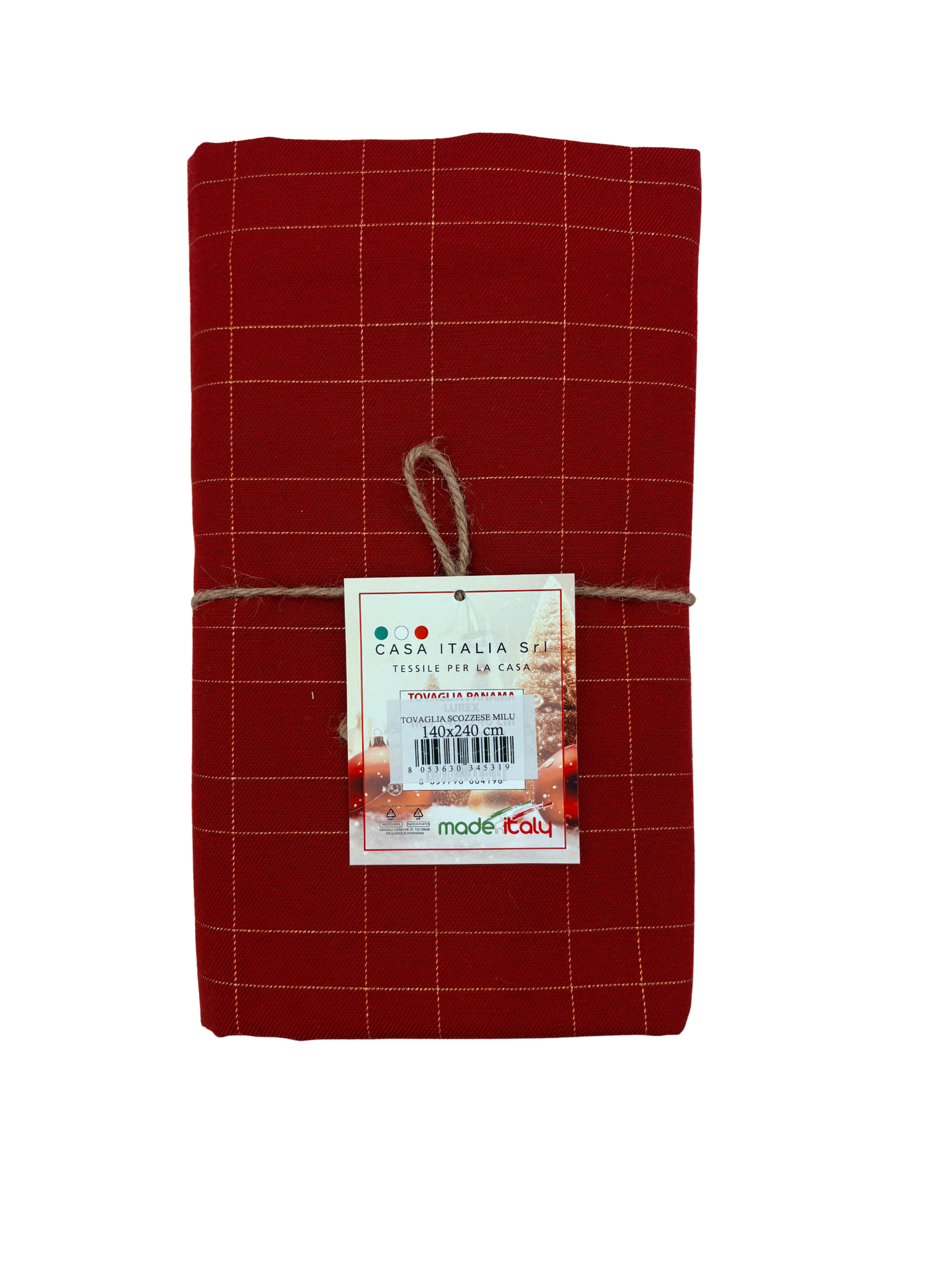 Tovaglia Rosso e Oro Scacchi