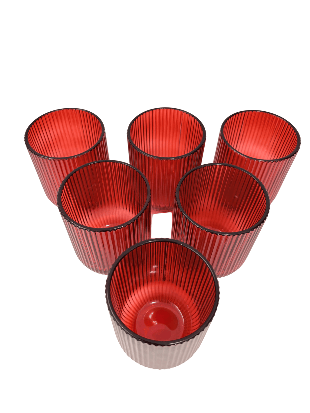 Bicchieri vetro rossi 6