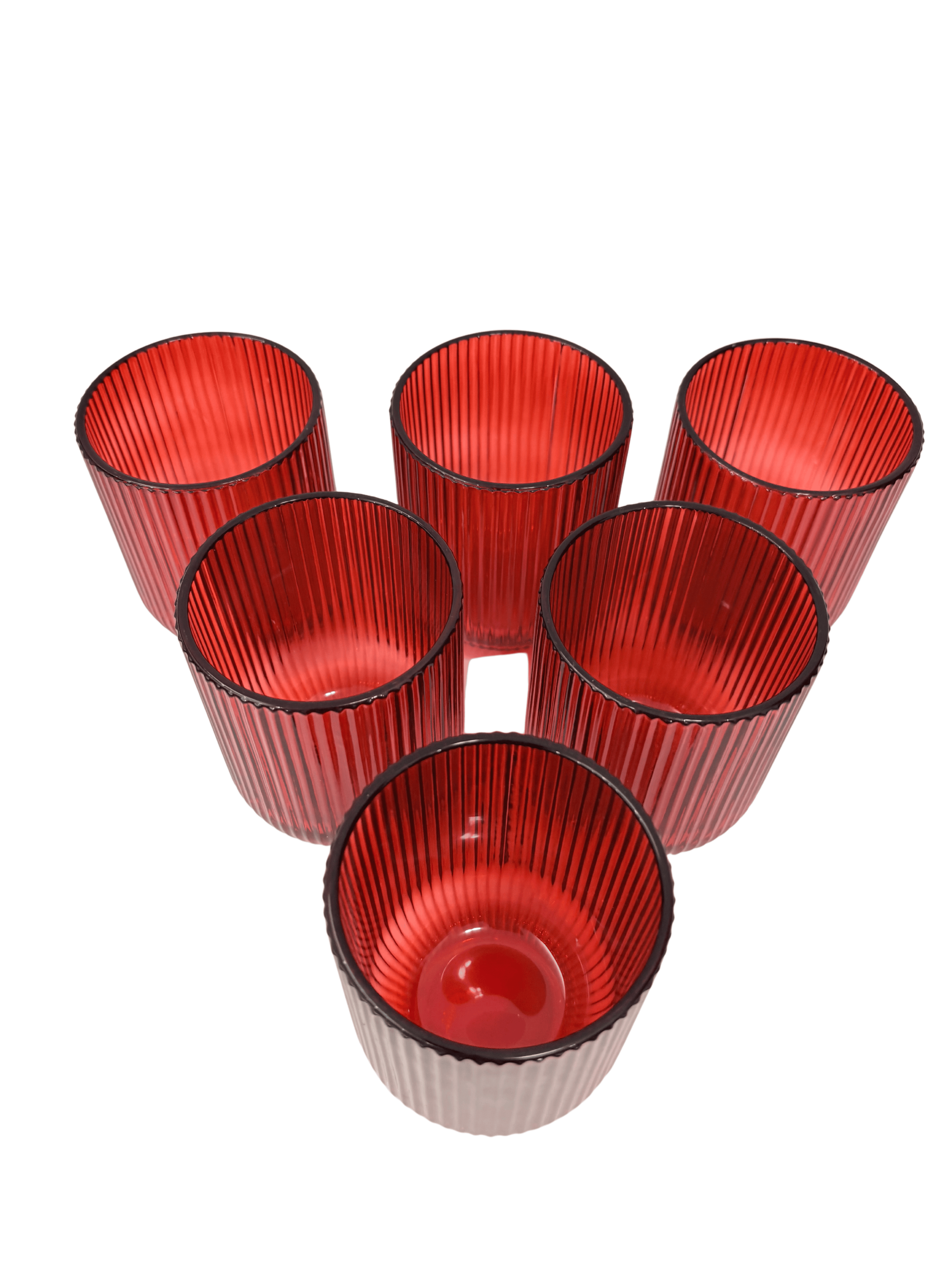 Bicchieri vetro rossi 6