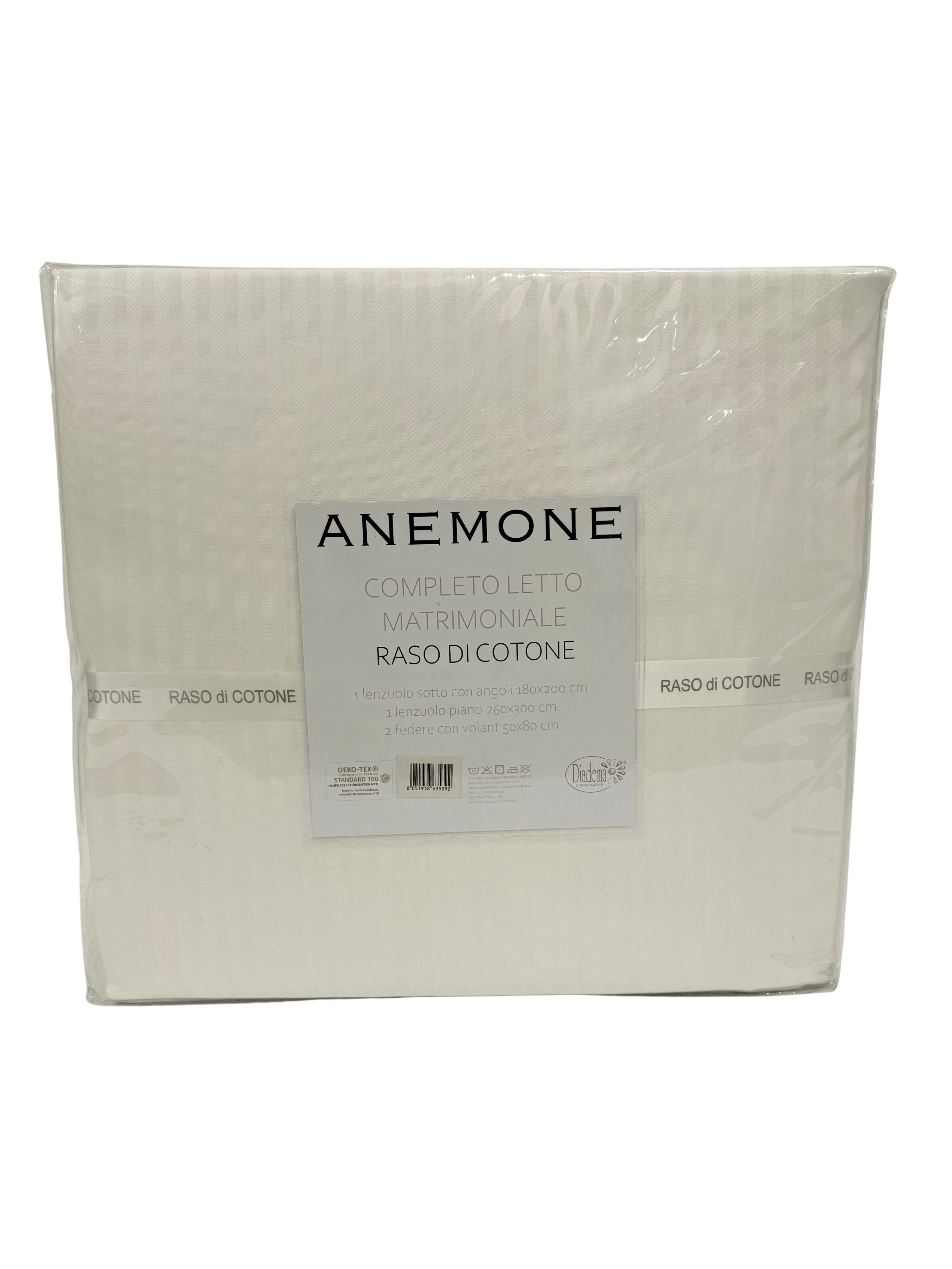 Completo matrimoniale raso di cotone Anemone