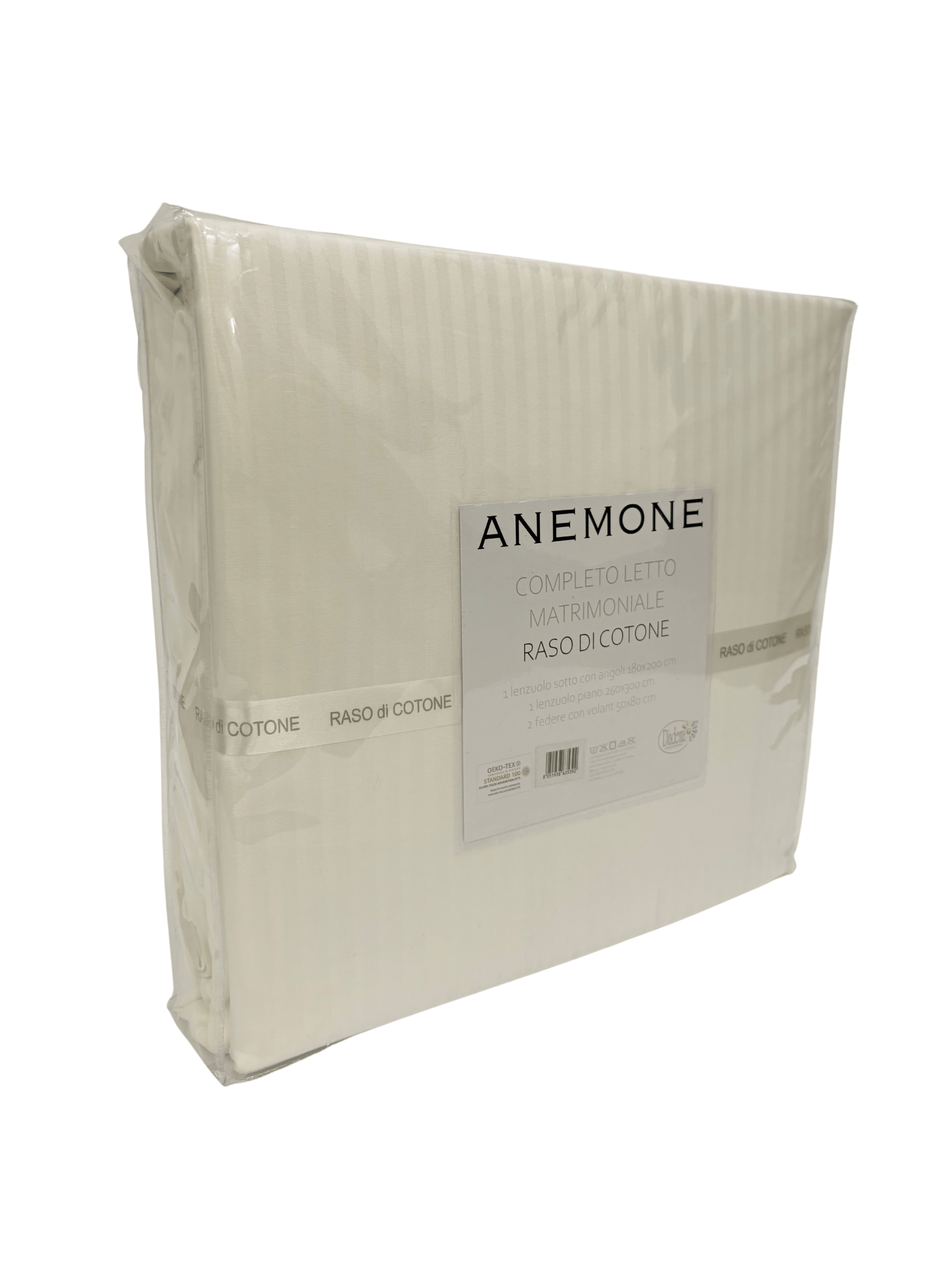 Completo matrimoniale raso di cotone Anemone