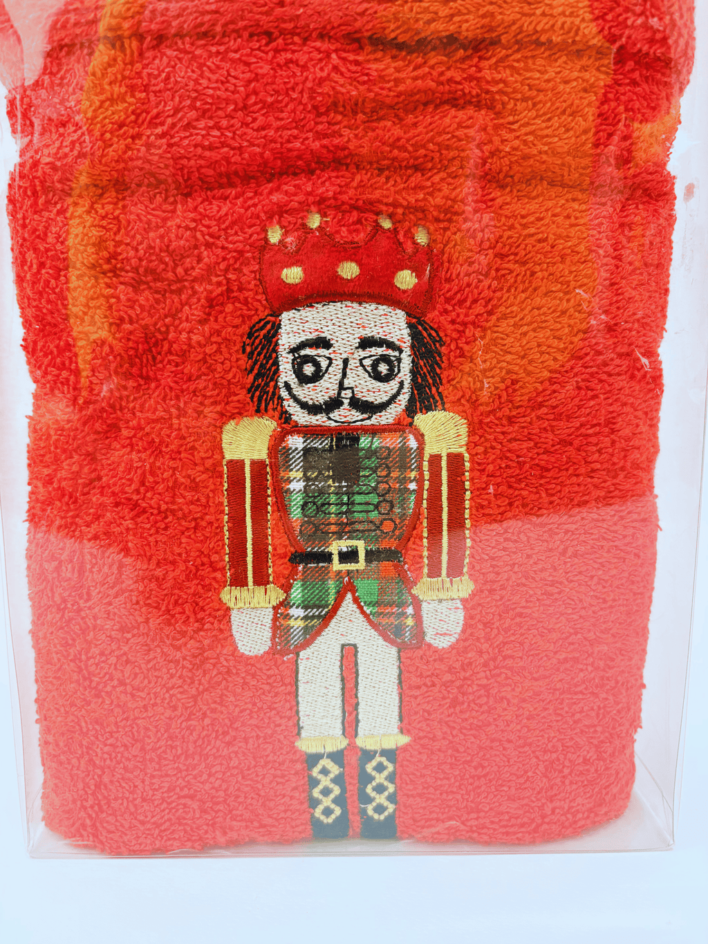 Coppia Asciugamani con ricamo schiaccianoci