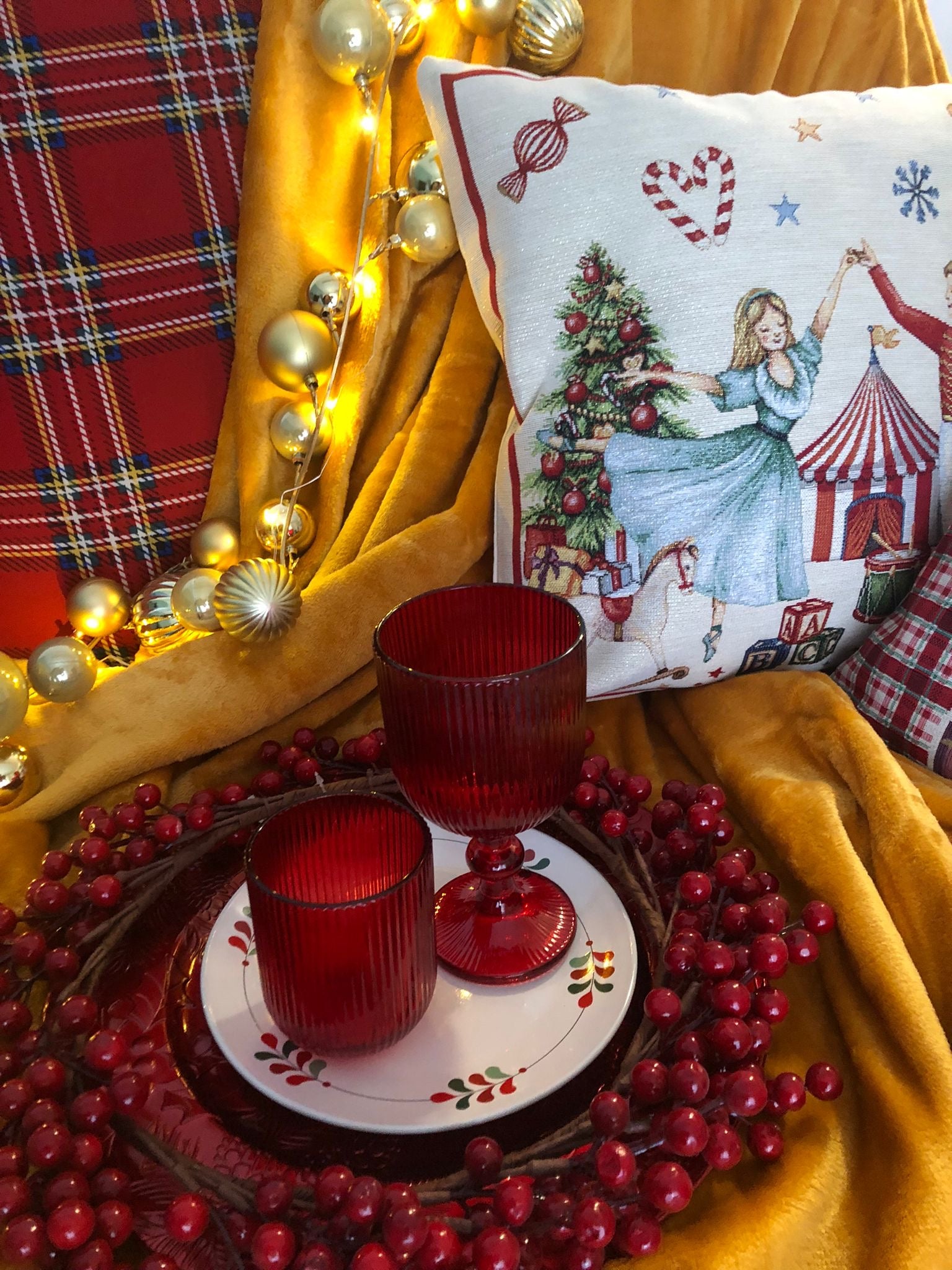 Copricuscino Gobelin ballerini