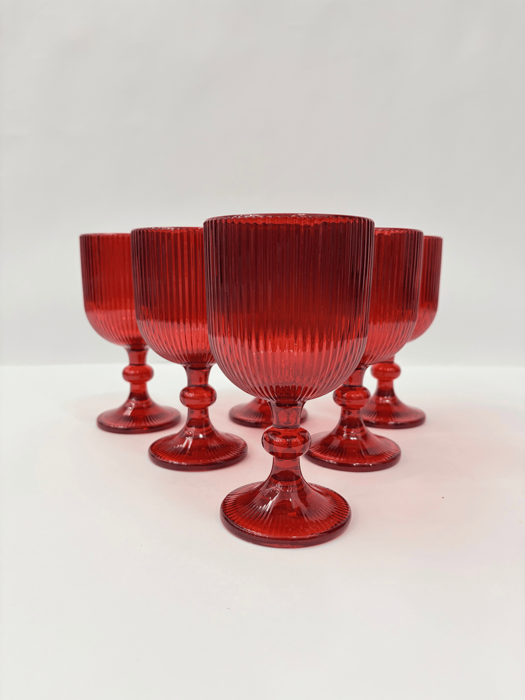 Calici vetro rossi 6
