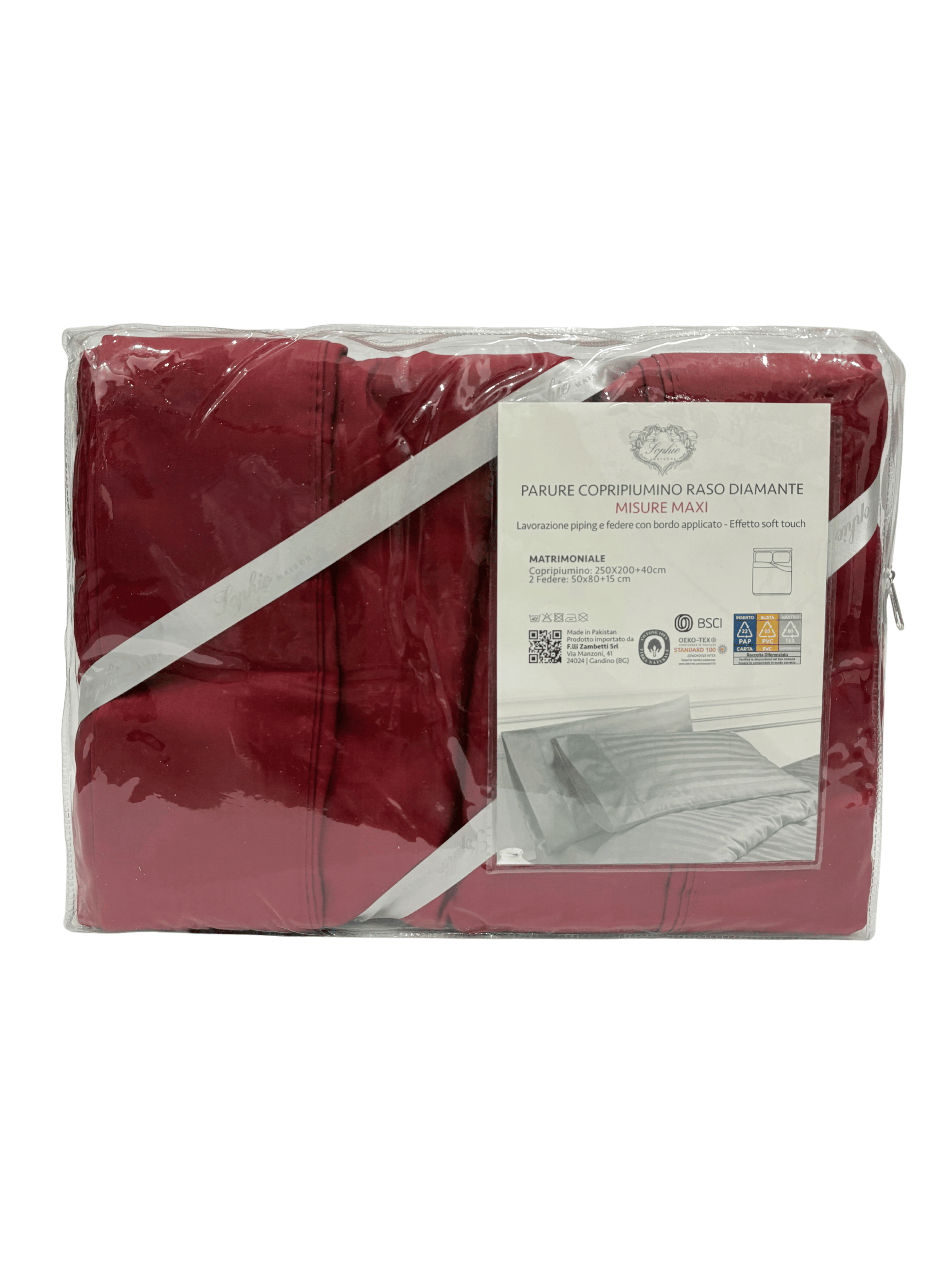 Copripiumino matrimoniale Raso Diamante