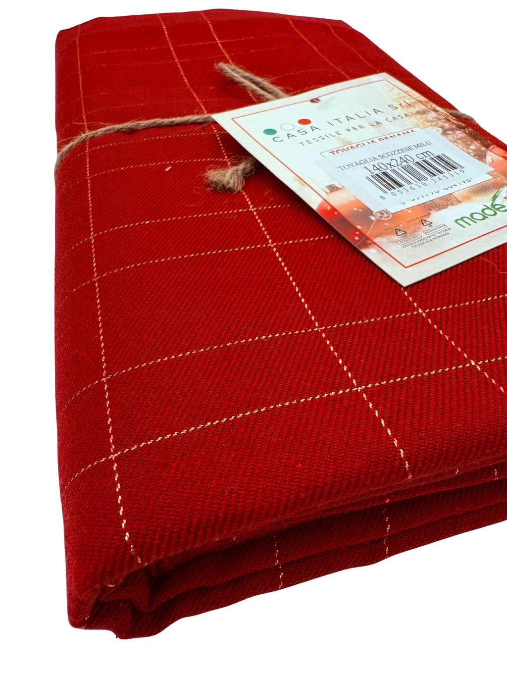 Tovaglia Rosso e Oro Scacchi