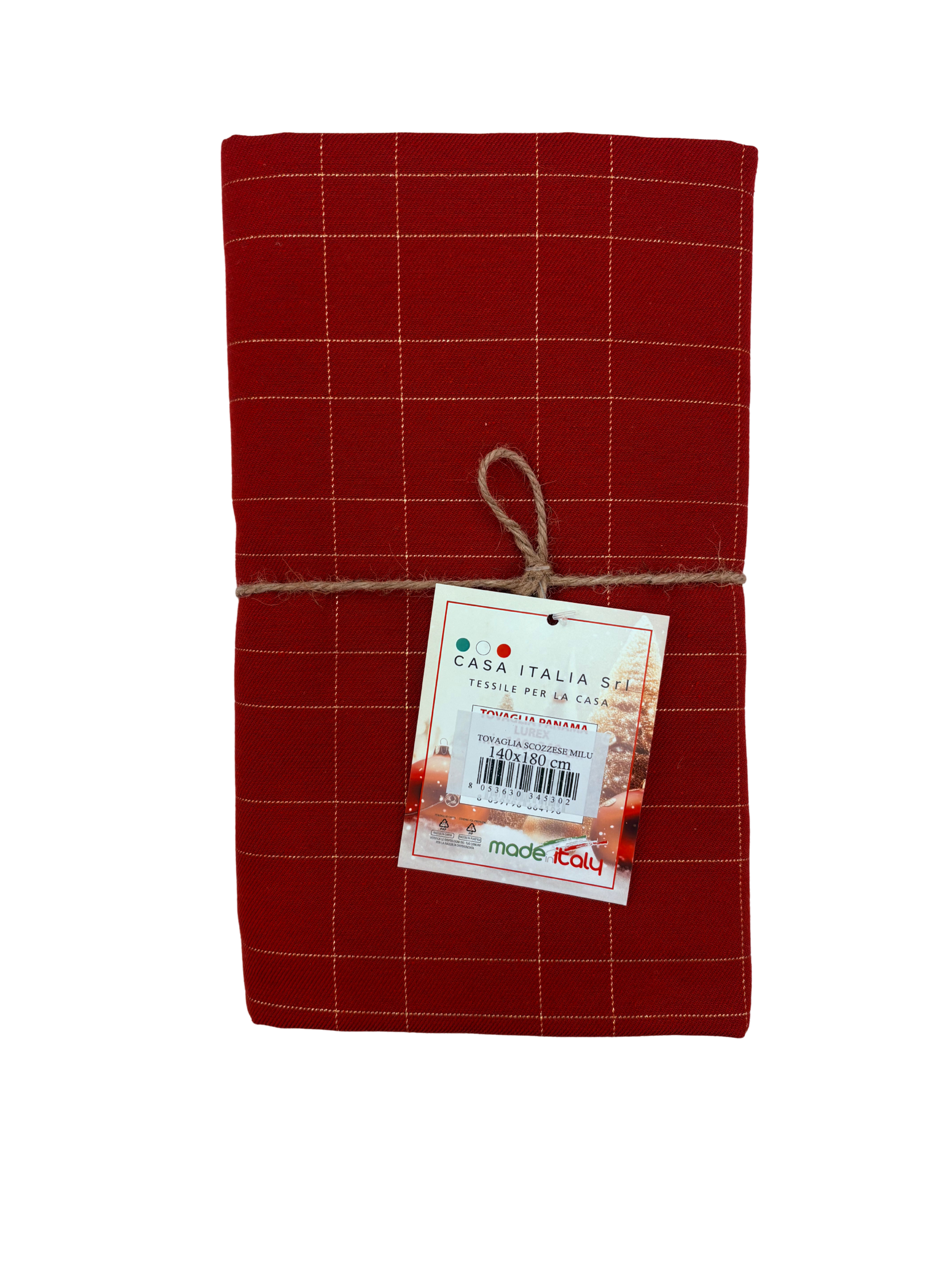 Tovaglia Rosso e Oro Scacchi