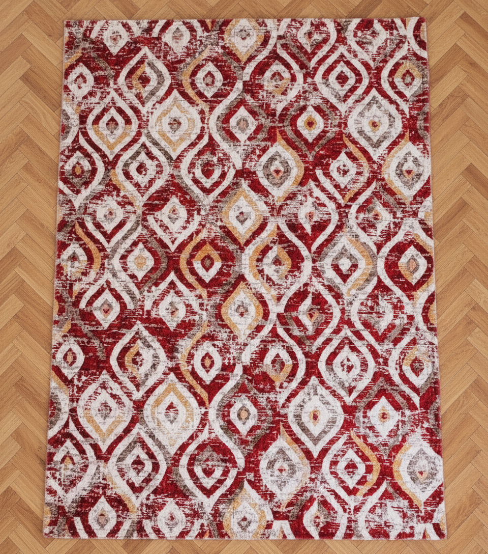 Tappeto geometrico red