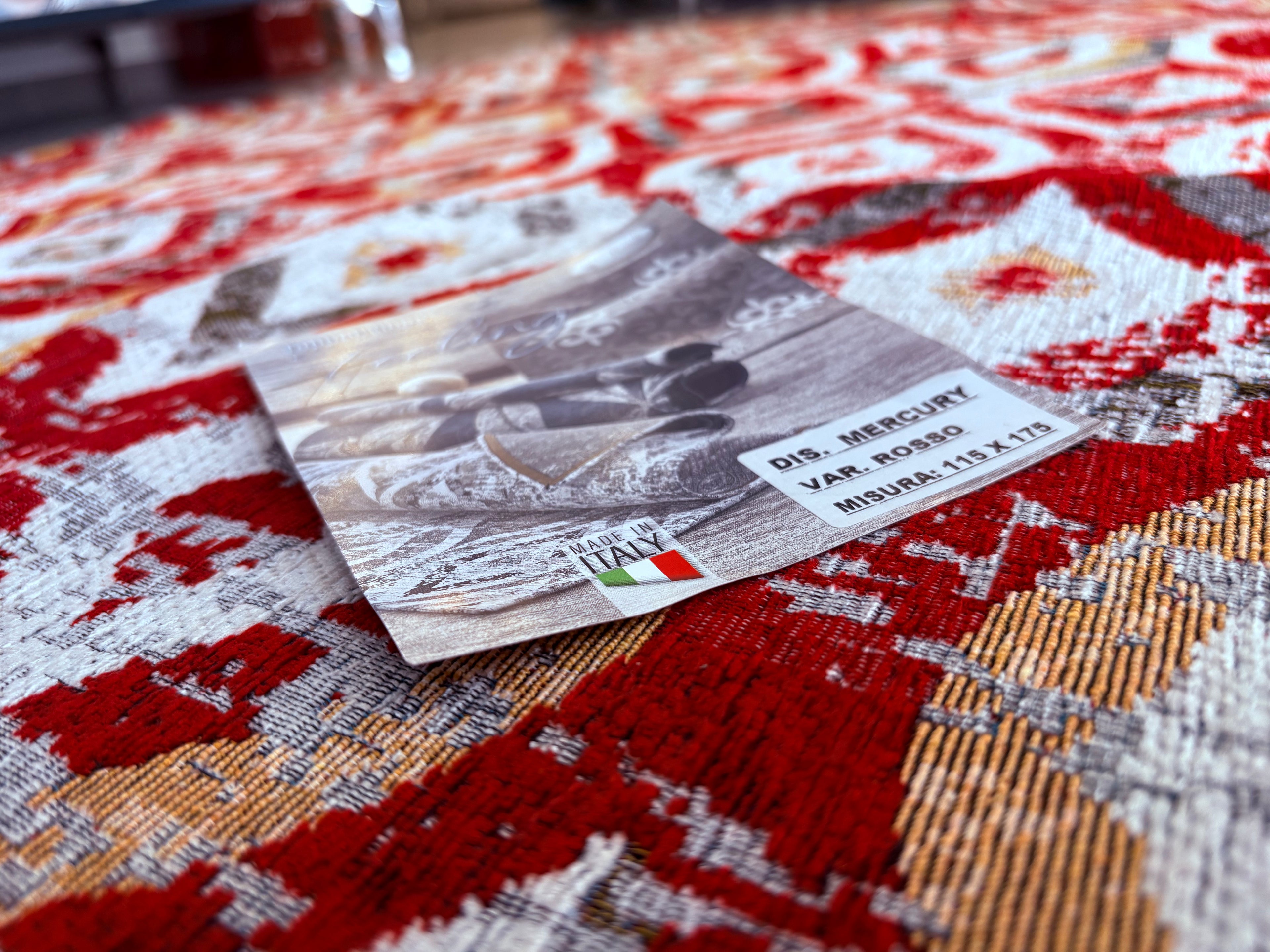 Tappeto geometrico red