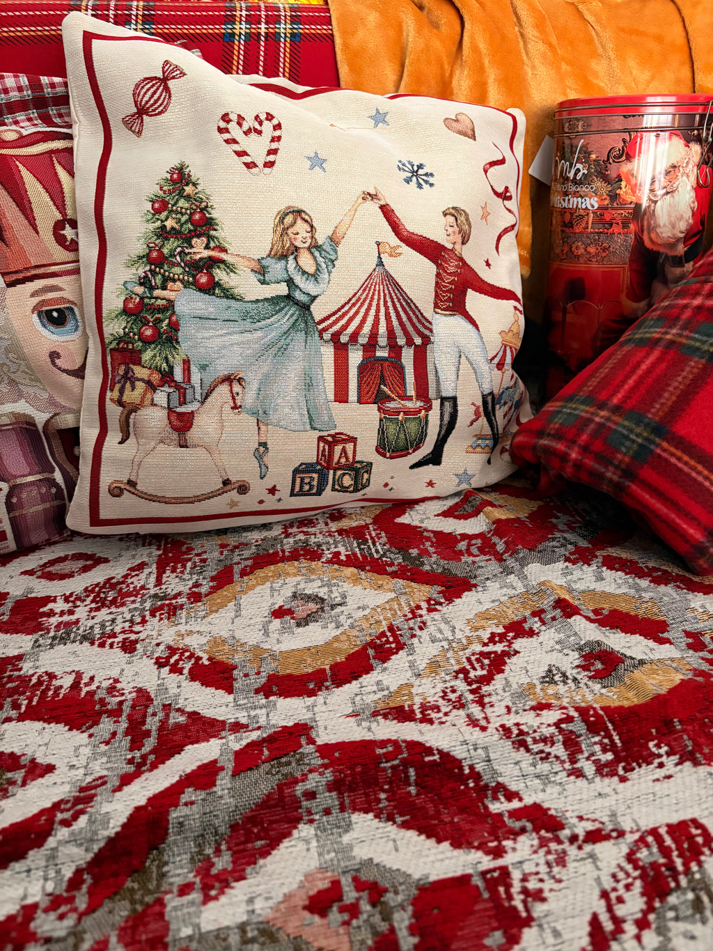 Copricuscino Gobelin ballerini