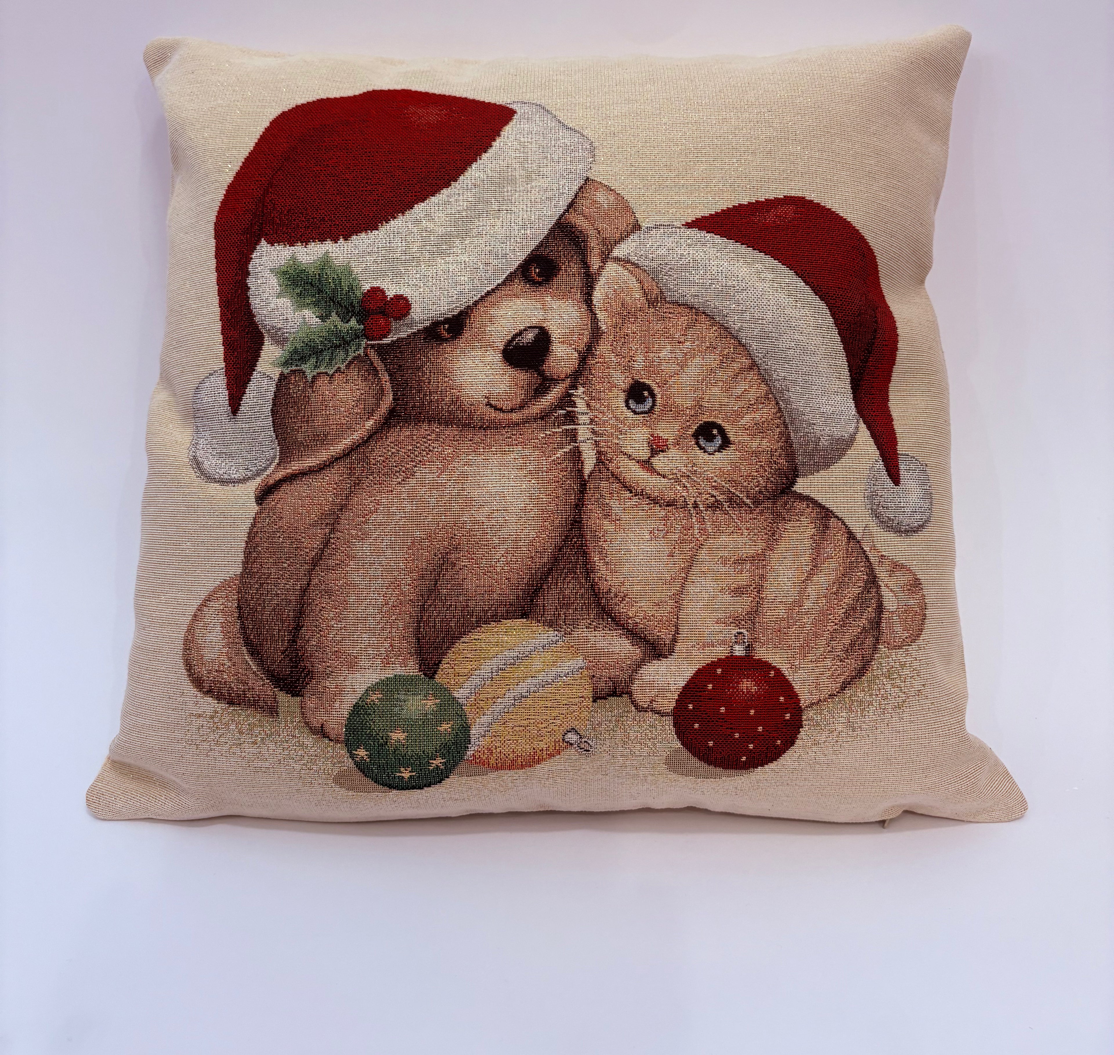 Copricuscino Gobelin cane e gatto