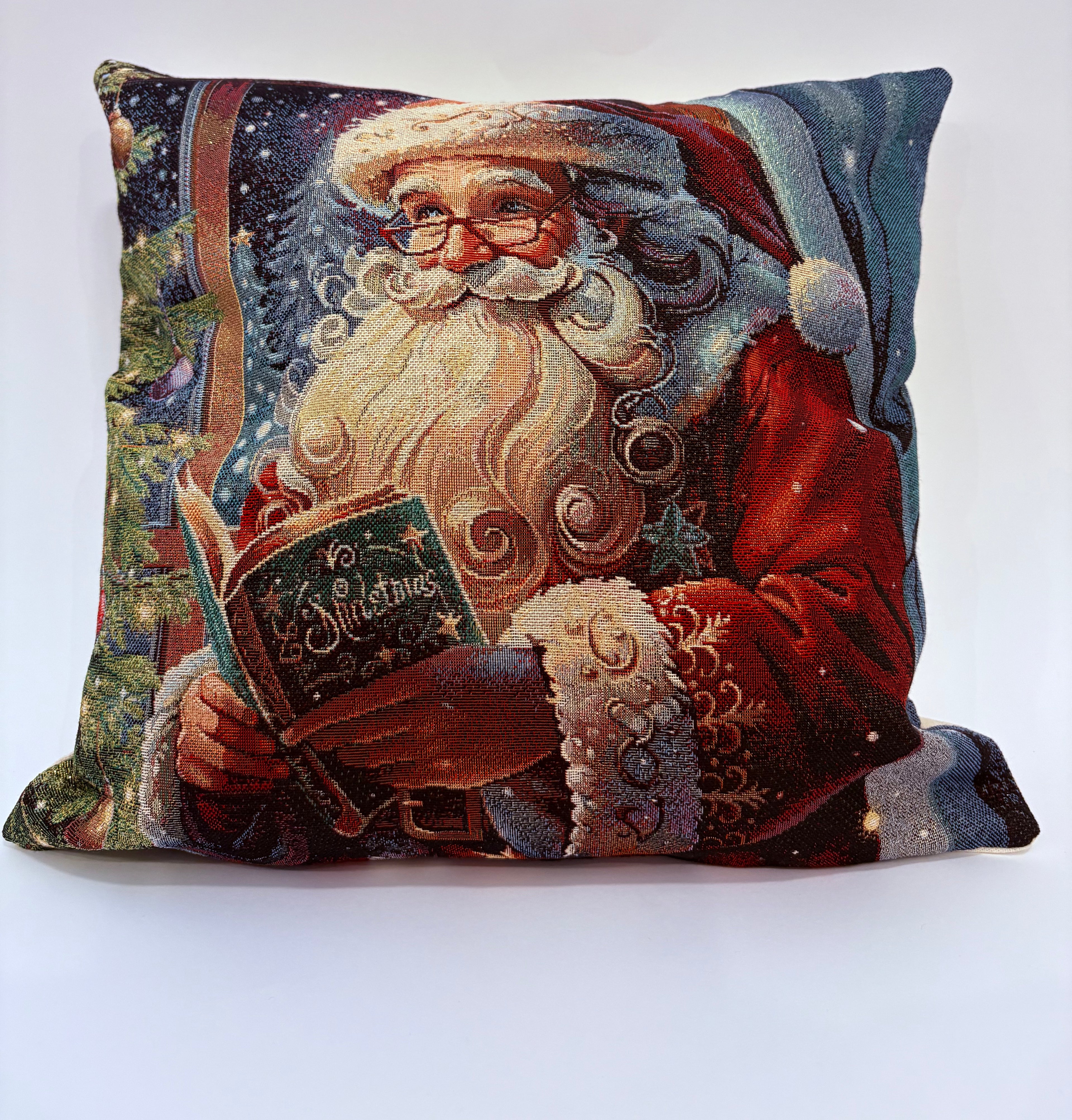 Copricuscino Gobelin Babbo con libro