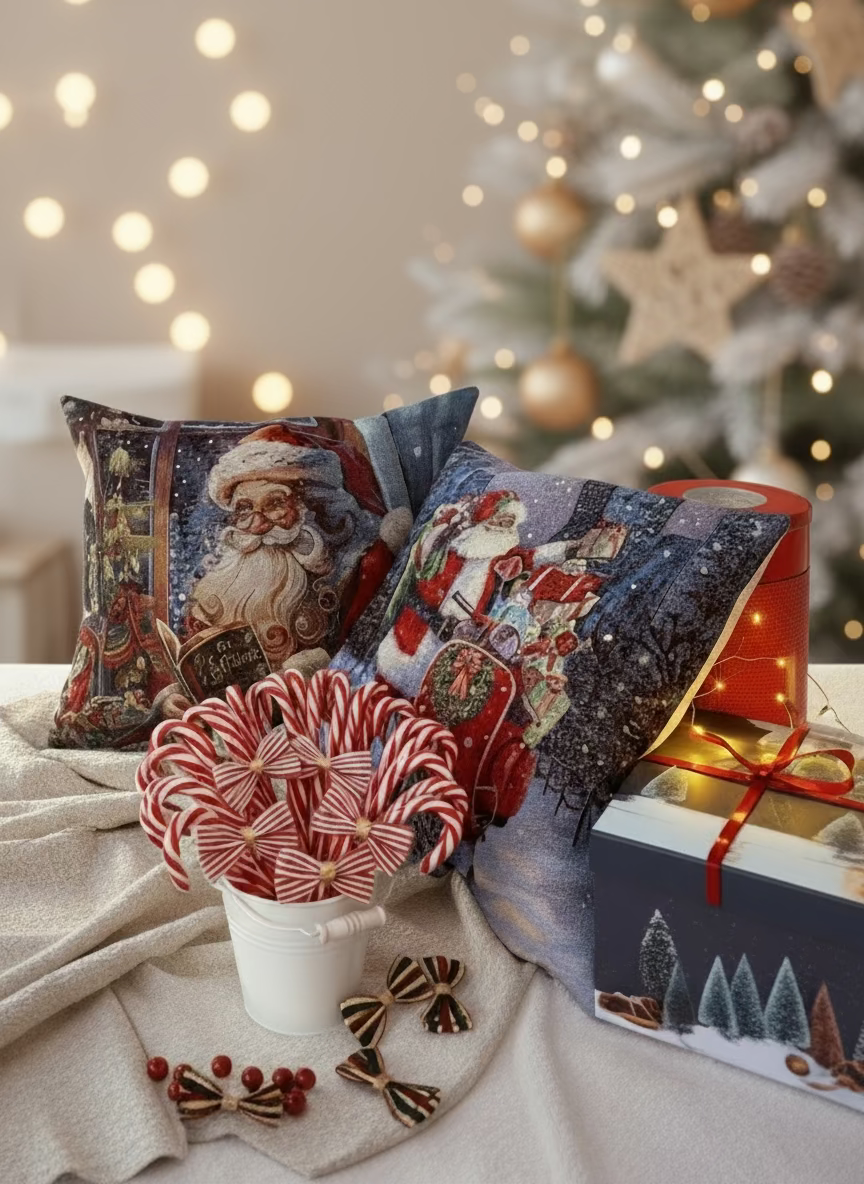 Copricuscino Gobelin Babbo con libro